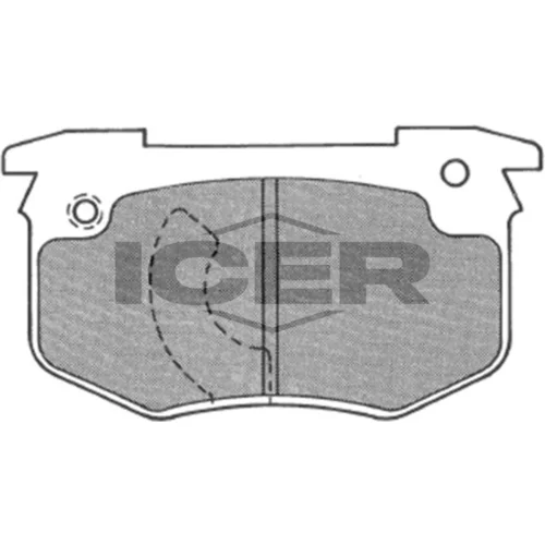 Sada brzdových platničiek kotúčovej brzdy ICER 180298