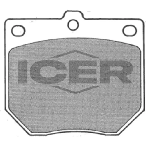Sada brzdových platničiek kotúčovej brzdy ICER 180643