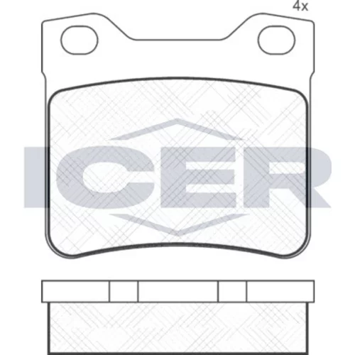 Sada brzdových platničiek kotúčovej brzdy ICER 181109