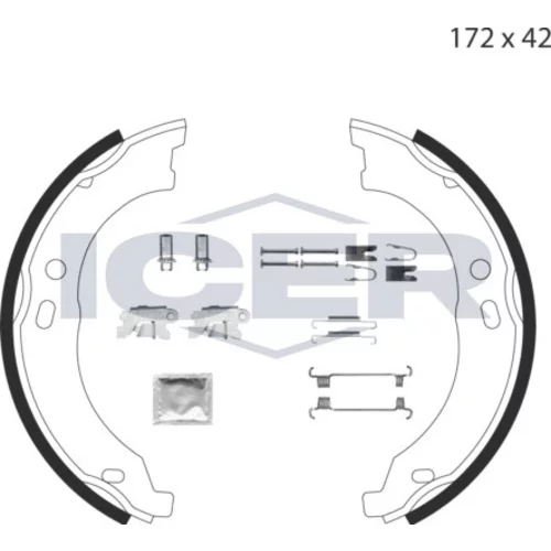 Sada brzd. čeľustí parkov. brzdy ICER 79PB4020 C