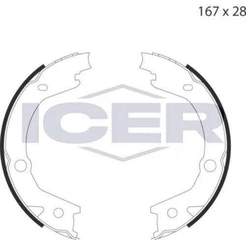Sada brzd. čeľustí parkov. brzdy ICER 79PB4045 C