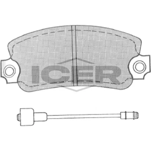 Sada brzdových platničiek kotúčovej brzdy ICER 180343