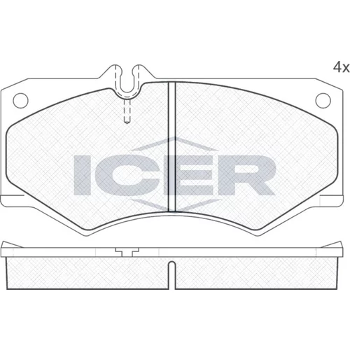 Sada brzdových platničiek kotúčovej brzdy ICER 140405