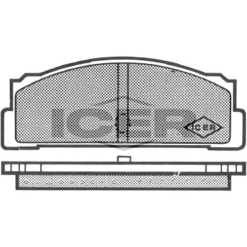 Sada brzdových platničiek kotúčovej brzdy ICER 180046
