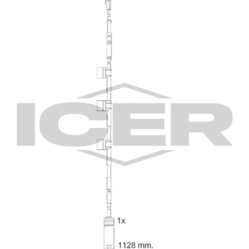 Výstražný kontakt opotrebenia brzdového obloženia ICER 610722 E C