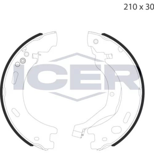 Sada brzd. čeľustí parkov. brzdy ICER 79PB4026 C