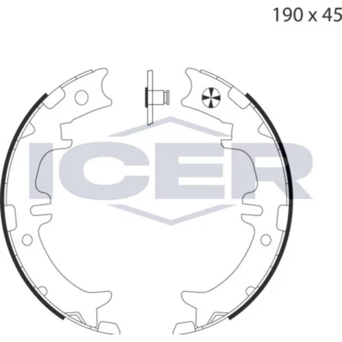Sada brzd. čeľustí parkov. brzdy ICER 79PB4039 C