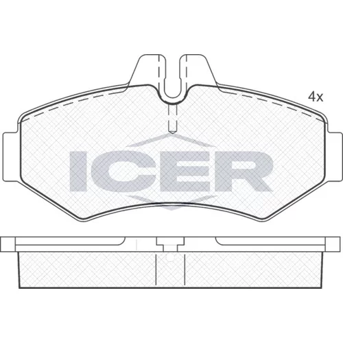 Sada brzdových platničiek kotúčovej brzdy ICER 141289
