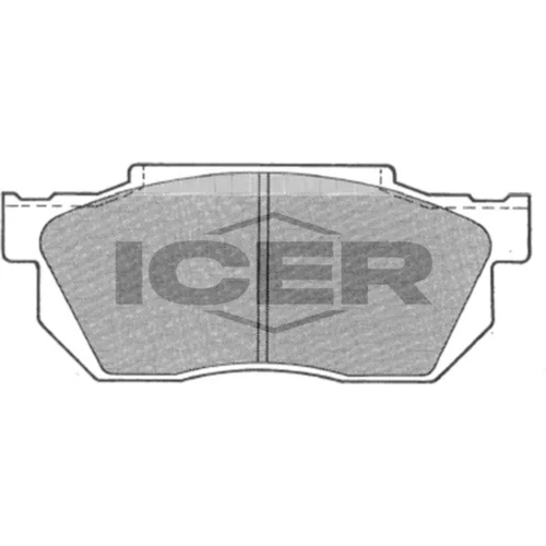 Sada brzdových platničiek kotúčovej brzdy ICER 180492