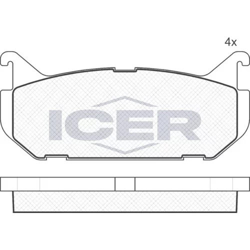 Sada brzdových platničiek kotúčovej brzdy ICER 181110