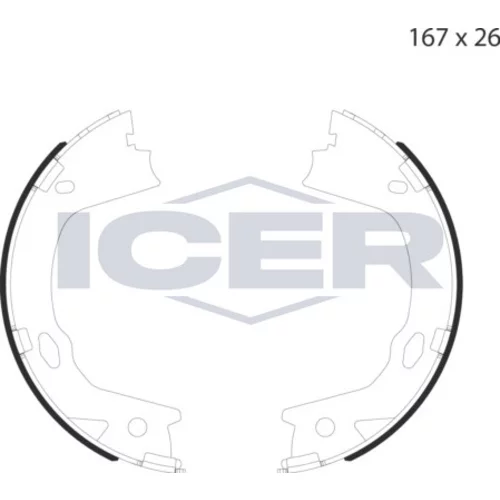 Sada brzd. čeľustí parkov. brzdy ICER 79PB4055 C