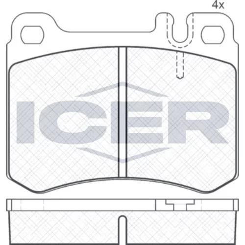 Sada brzdových platničiek kotúčovej brzdy ICER 180685
