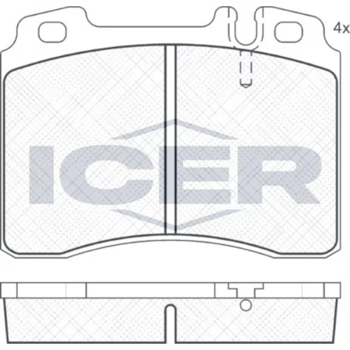 Sada brzdových platničiek kotúčovej brzdy ICER 180861