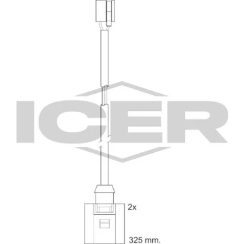 Výstražný kontakt opotrebenia brzdového obloženia ICER 610725 E C