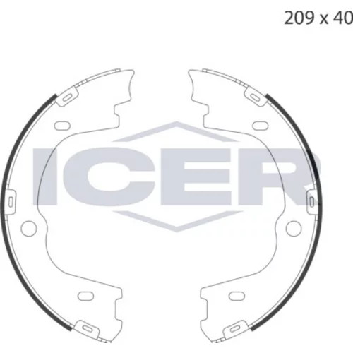 Sada brzd. čeľustí parkov. brzdy ICER 79PB4051 C