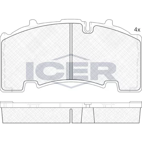 Sada brzdových platničiek kotúčovej brzdy ICER 152135