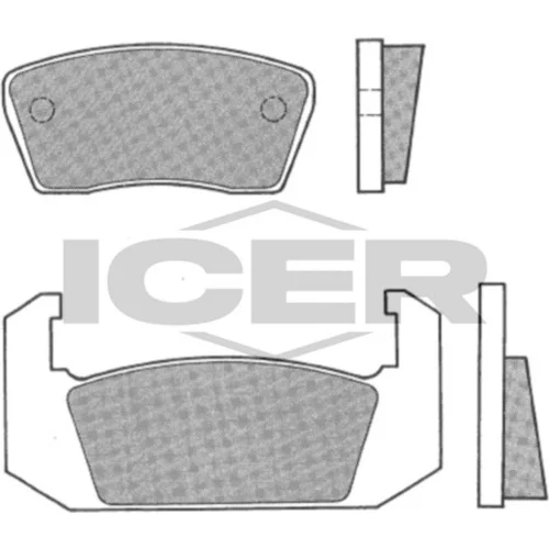 Sada brzdových platničiek kotúčovej brzdy ICER 180047