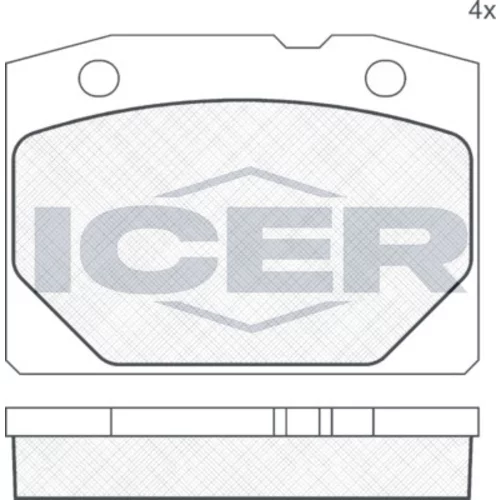 Sada brzdových platničiek kotúčovej brzdy ICER 180155