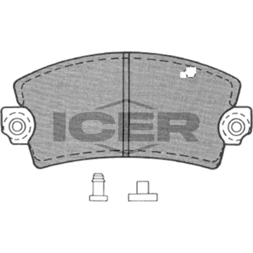 Sada brzdových platničiek kotúčovej brzdy ICER 180282