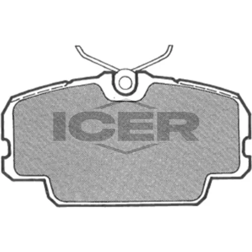 Sada brzdových platničiek kotúčovej brzdy ICER 180679