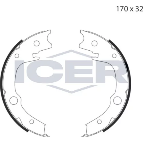 Sada brzd. čeľustí parkov. brzdy ICER 79PB4041 C