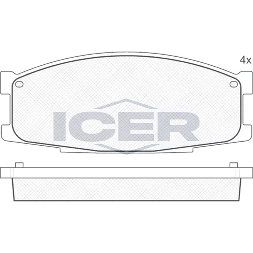 Sada brzdových platničiek kotúčovej brzdy ICER 141505