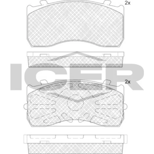 Sada brzdových platničiek kotúčovej brzdy ICER 151404