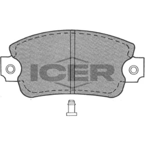 Sada brzdových platničiek kotúčovej brzdy ICER 180238