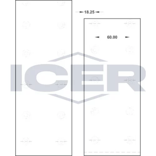 Sada brzd. oblož., Bubn. brzda ICER 21 5817 00