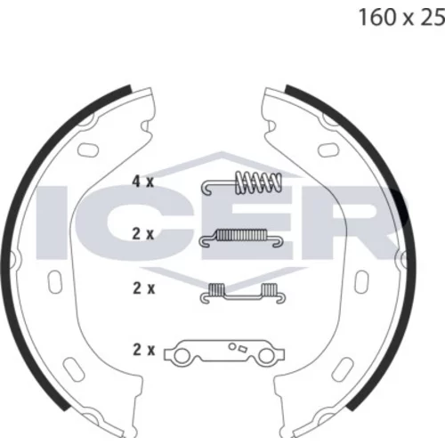 Sada brzd. čeľustí parkov. brzdy ICER 79PB4005 C