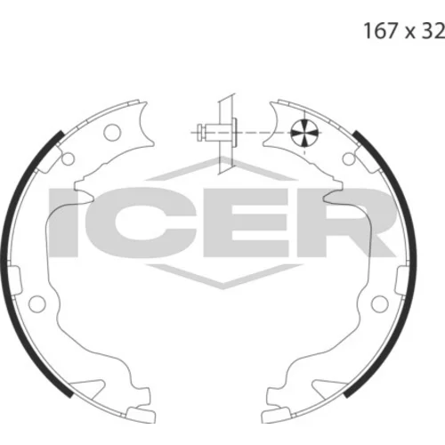 Sada brzd. čeľustí parkov. brzdy ICER 79PB4033 C