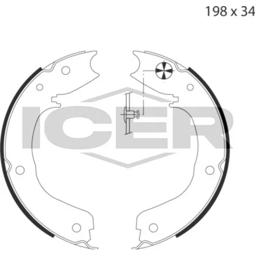 Sada brzd. čeľustí parkov. brzdy ICER 79PB4035 C