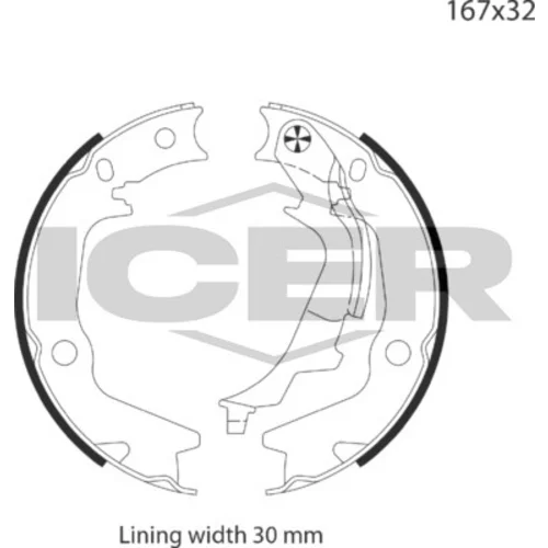 Sada brzd. čeľustí parkov. brzdy ICER 79PB4046 C
