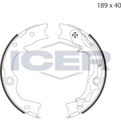 Sada brzd. čeľustí parkov. brzdy ICER 79PB4052 C