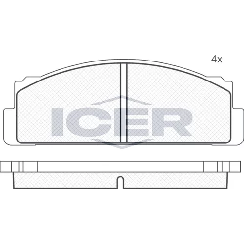 Sada brzdových platničiek kotúčovej brzdy ICER 180041