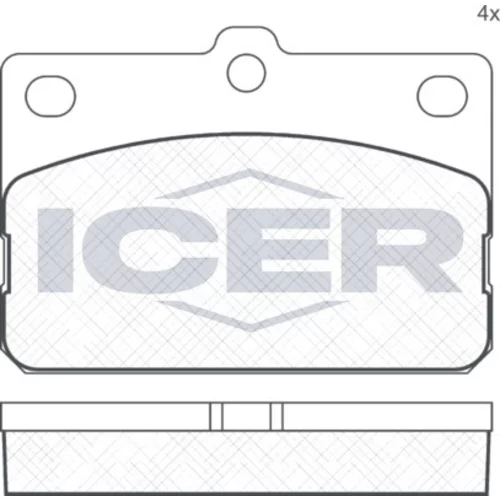 Sada brzdových platničiek kotúčovej brzdy ICER 180185