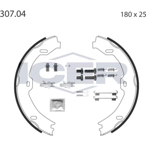 Sada brzd. čeľustí parkov. brzdy ICER 79PB4013 C