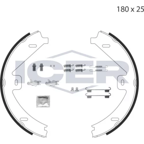 Sada brzd. čeľustí parkov. brzdy ICER 79PB4016 C