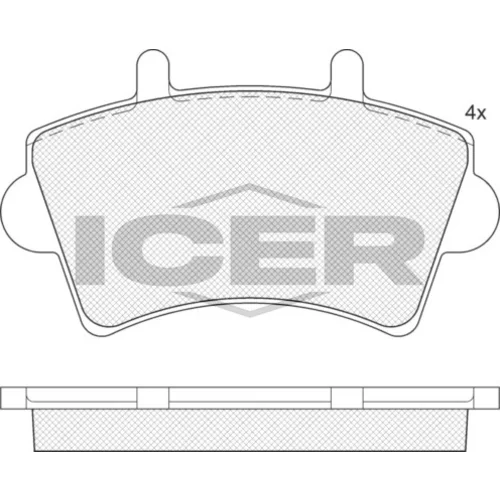 Sada brzdových platničiek kotúčovej brzdy ICER LM1442