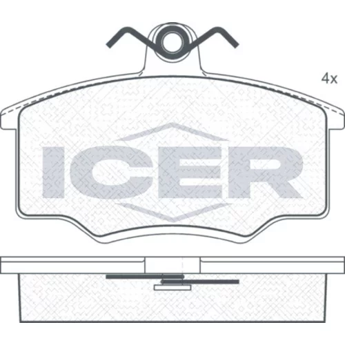 Sada brzdových platničiek kotúčovej brzdy ICER 180318