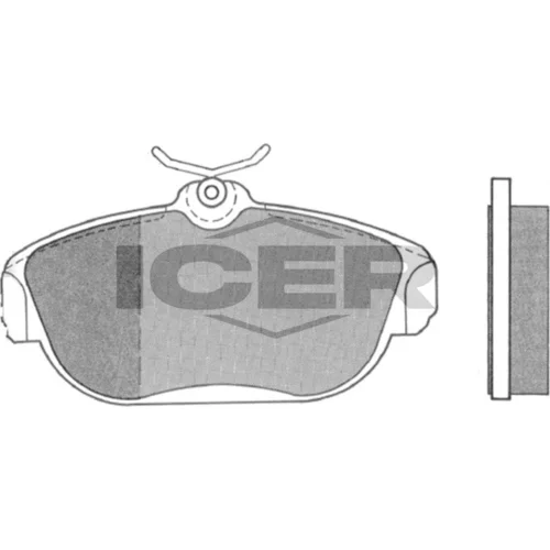 Sada brzdových platničiek kotúčovej brzdy ICER 180889