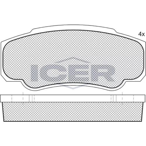 Sada brzdových platničiek kotúčovej brzdy ICER 141524