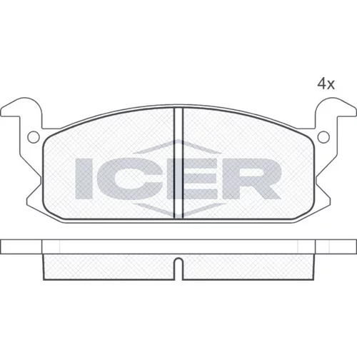 Sada brzdových platničiek kotúčovej brzdy ICER 180467