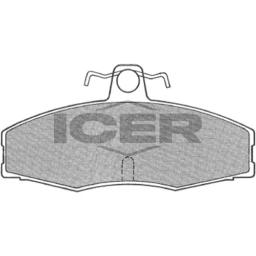 Sada brzdových platničiek kotúčovej brzdy ICER 180741