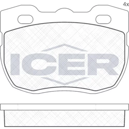 Sada brzdových platničiek kotúčovej brzdy ICER 140800