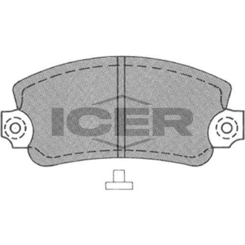 Sada brzdových platničiek kotúčovej brzdy ICER 180099