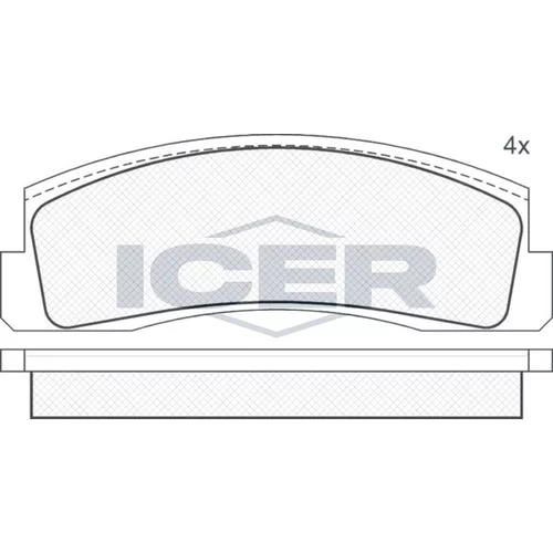 Sada brzdových platničiek kotúčovej brzdy ICER 180269