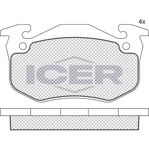 Sada brzdových platničiek kotúčovej brzdy ICER 180723-204