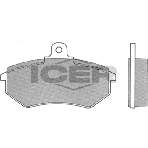 Sada brzdových platničiek kotúčovej brzdy ICER 180743