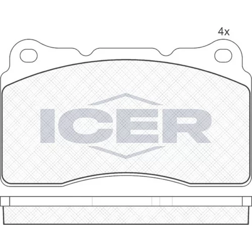 Sada brzdových platničiek kotúčovej brzdy ICER 181582